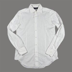 Kamakura Makers Shirt Men's  15/33.5 White Button Up Dress Shirt Japan Supima